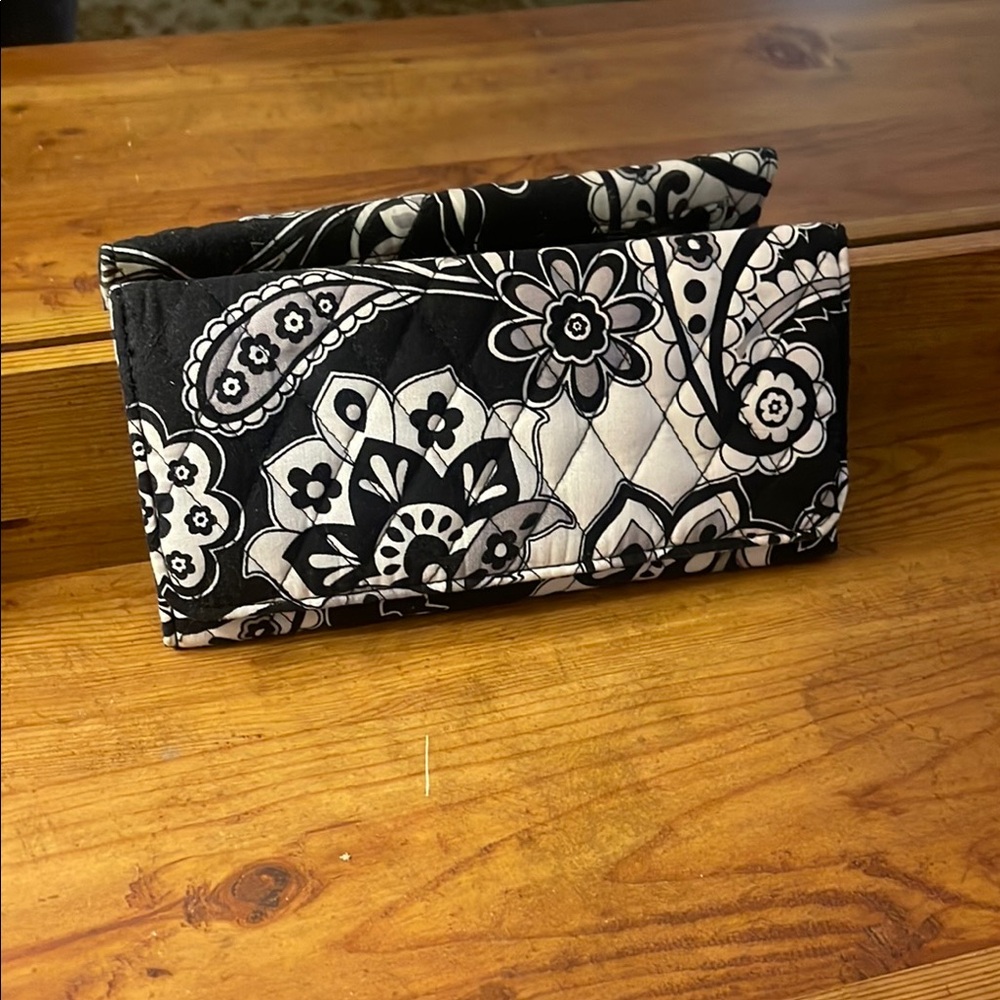 Vera Bradley Black and White Floral Wallet